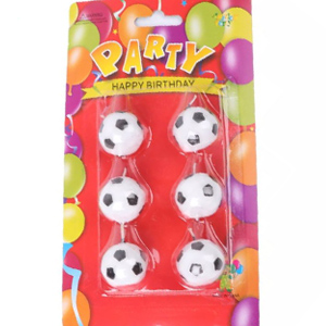 Soccer Balls Molded Candle Set